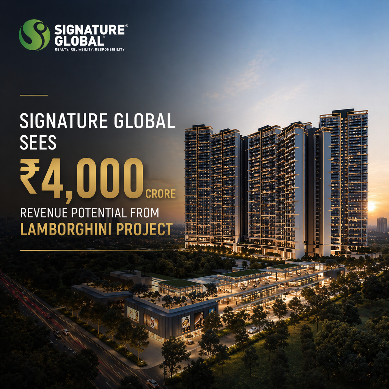 SignatureGlobal sees ₹4,000 crore revenue potential from Lamborghini project